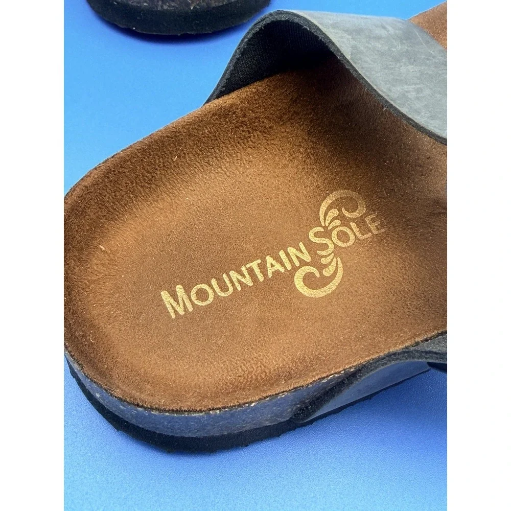 Mountain Sole Women's 8 EU 39.5 Gray Toe Loop Buckle Comfort Sandals